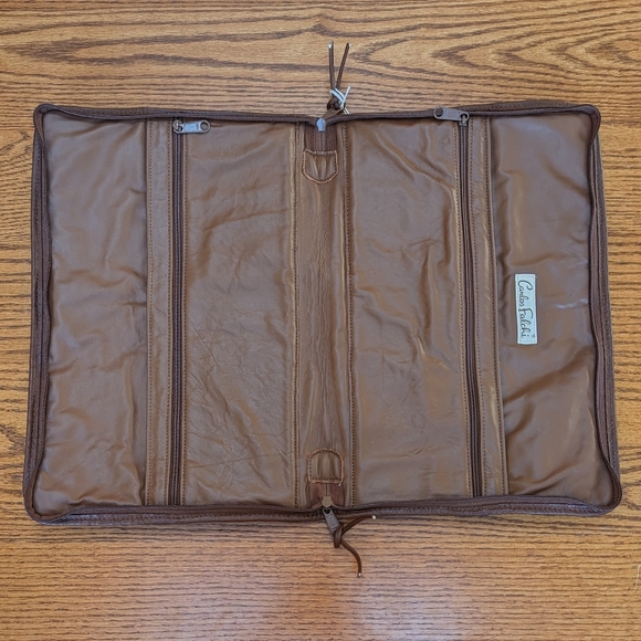 Vintage Carlos Falchi Large Leather Portfolio Case - Picture 3 of 4